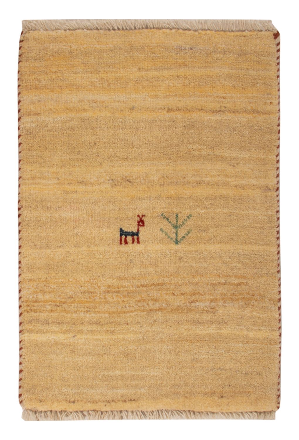 Gabbeh Tæppe - Loribaft Persisk - 60 x 40 cm - creme