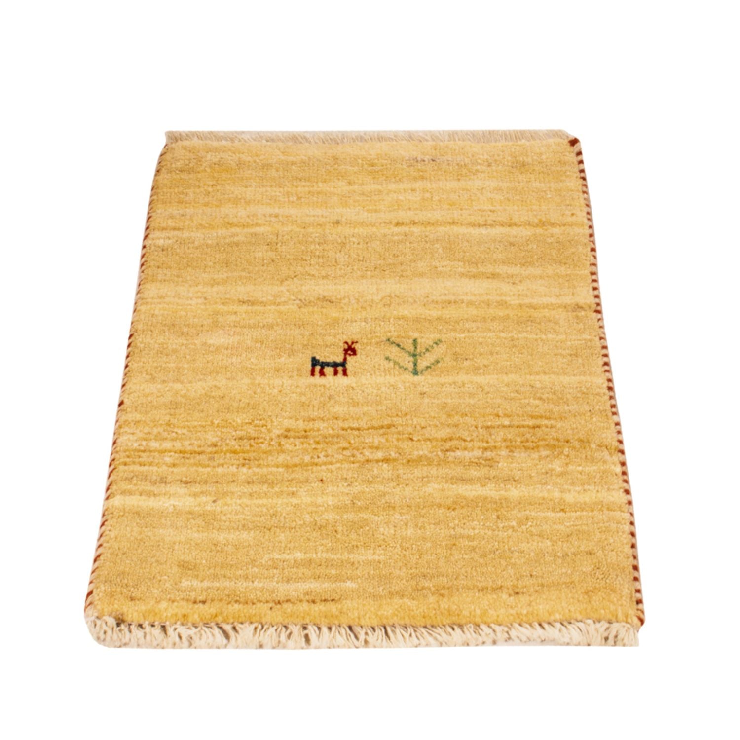 Gabbeh Tæppe - Loribaft Persisk - 60 x 40 cm - creme