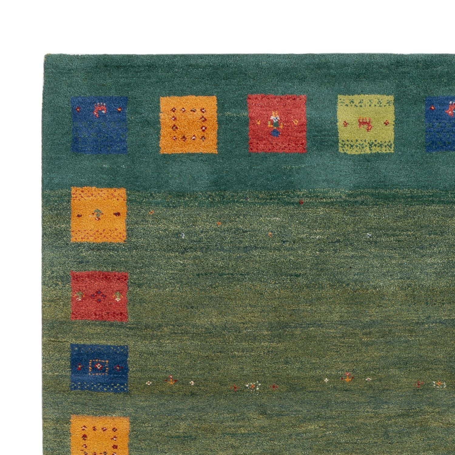 Gabbeh-tæppe - Loribaft Indus - 240 x 170 cm - grøn