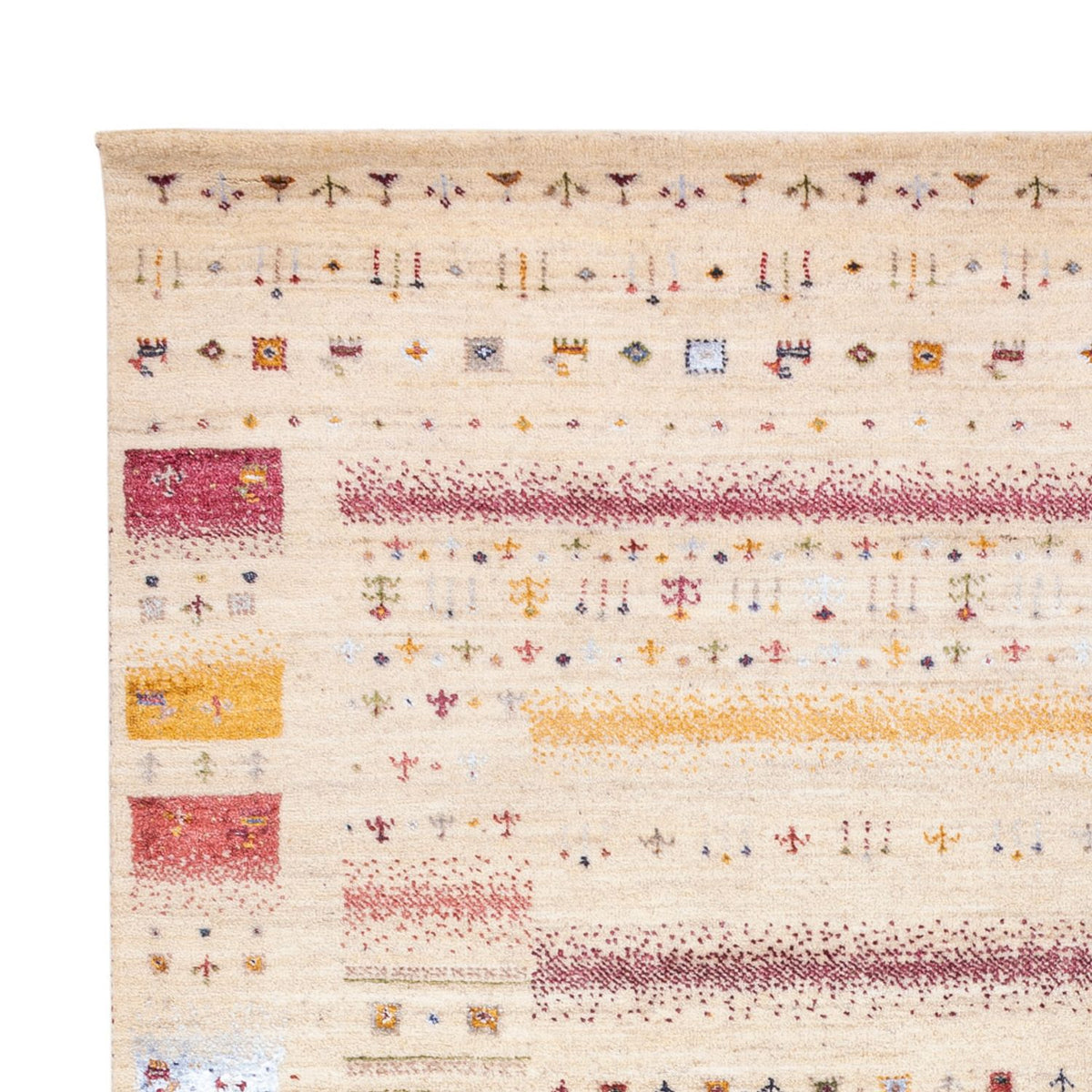 Gabbeh-tæppe - Loribaft Indus - 245 x 174 cm - creme