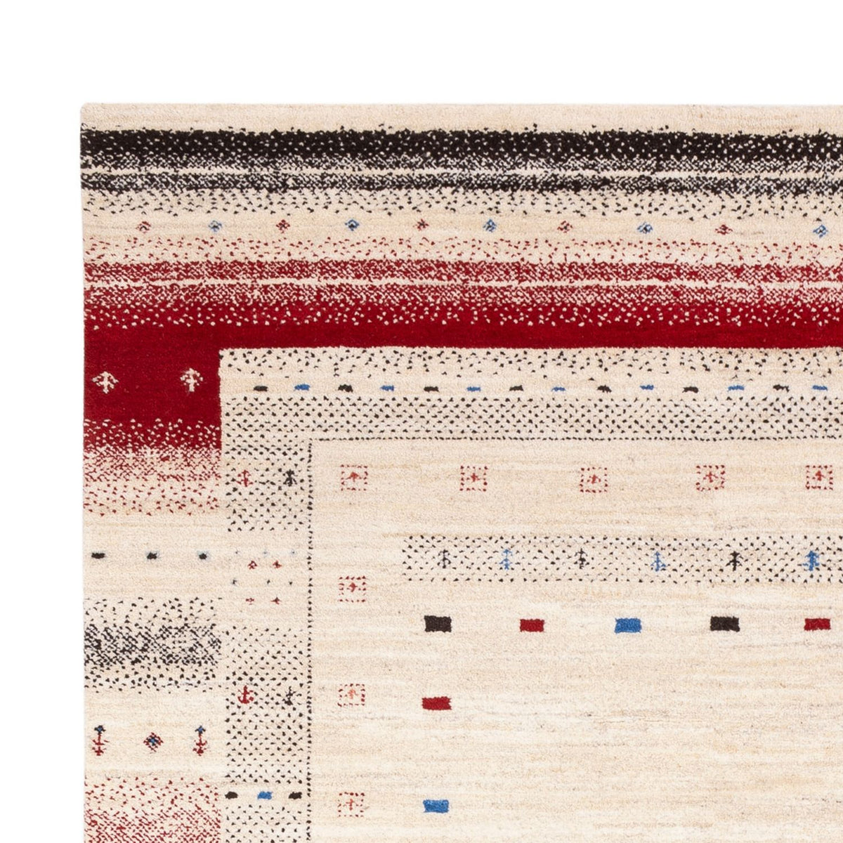 Gabbeh-tæppe - Loribaft Indus - 242 x 168 cm - creme