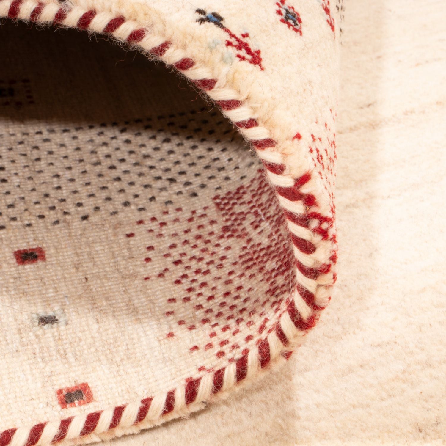 Gabbeh-tæppe - Loribaft Indus - 242 x 168 cm - creme