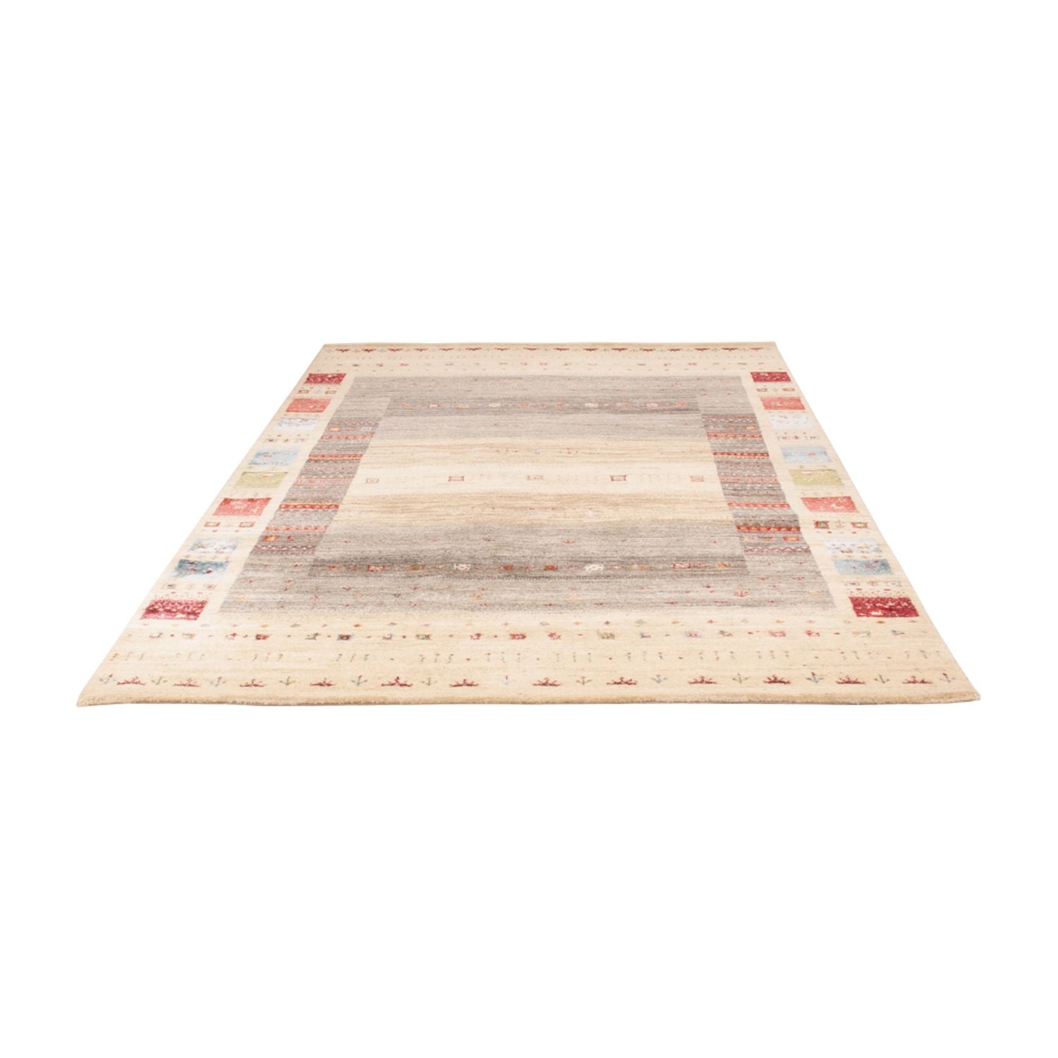 Gabbeh-tæppe - Loribaft Indus - 242 x 167 cm - natur