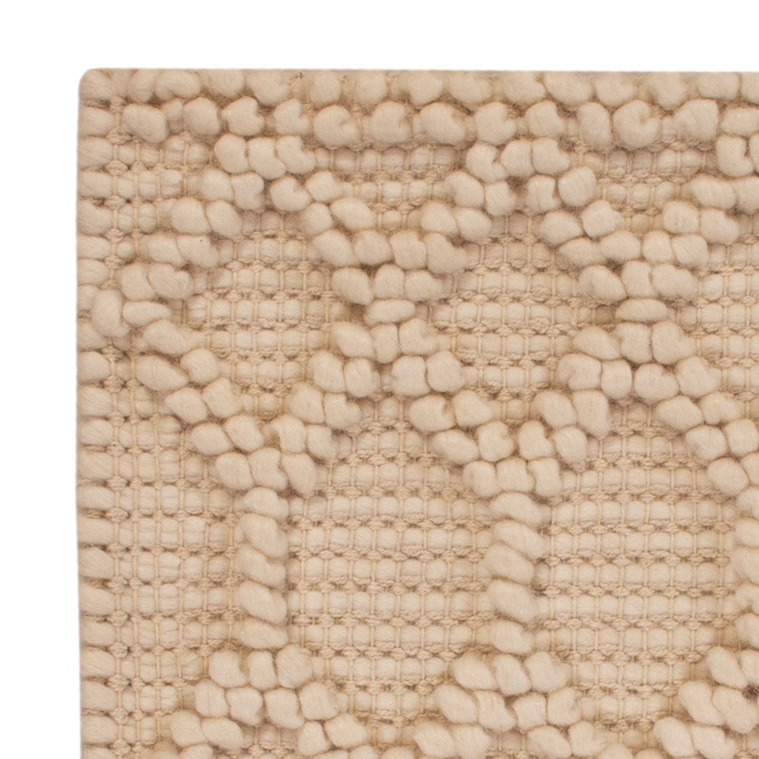 Uldtæppe firkantet  - 48 x 42 cm - beige