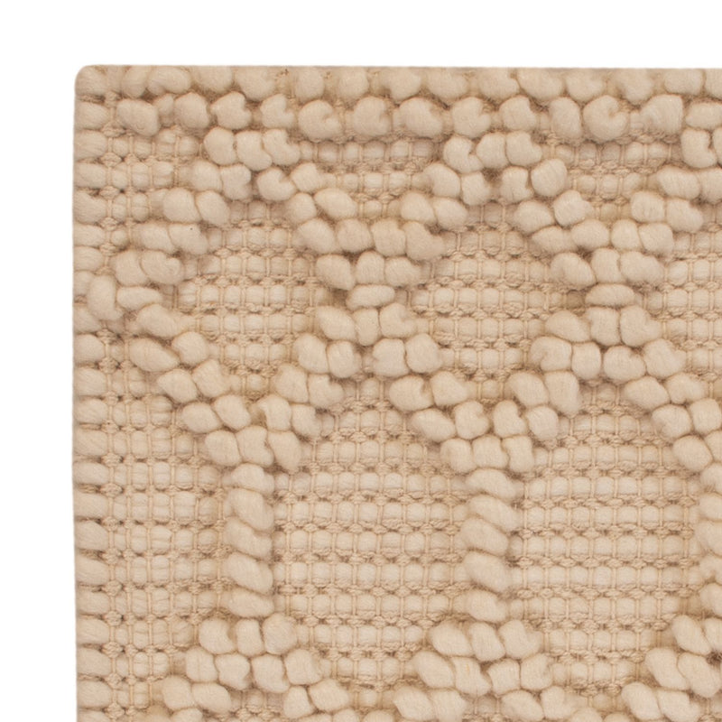 Uldtæppe firkantet  - 48 x 42 cm - beige