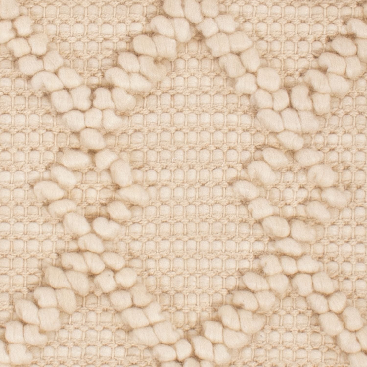 Uldtæppe firkantet  - 48 x 46 cm - creme