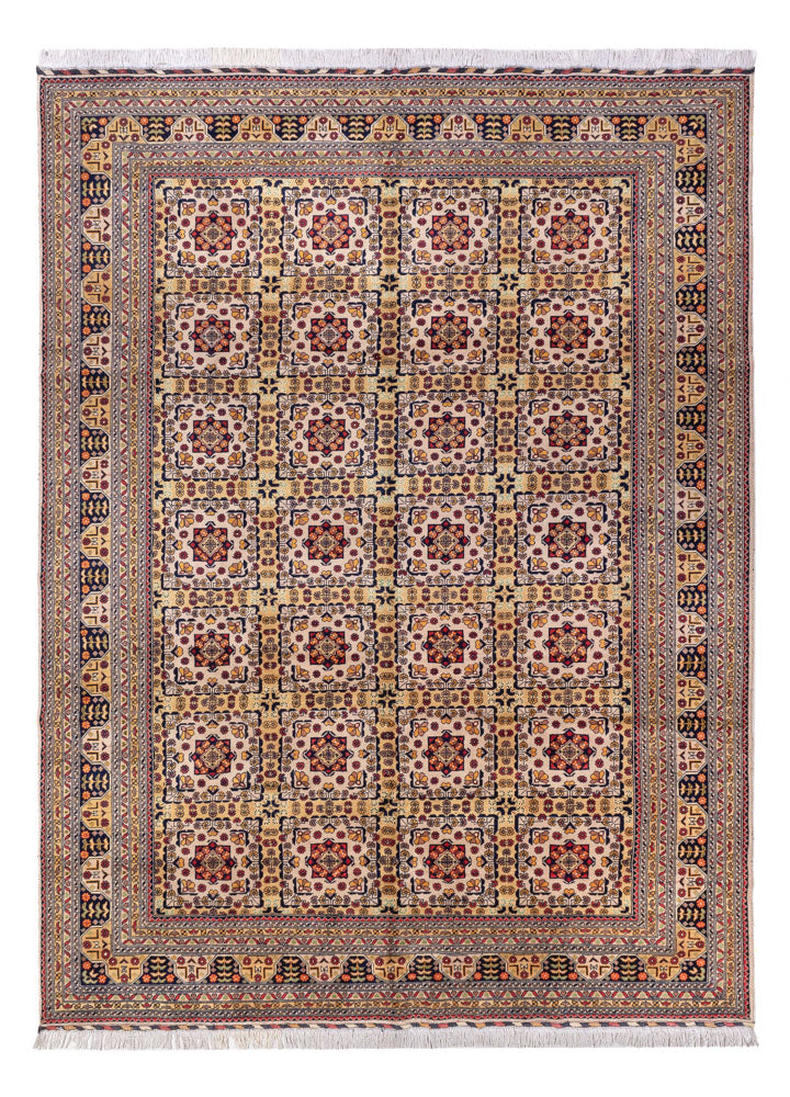 Afghansk tæppe - 330 x 250 cm - mørk beige