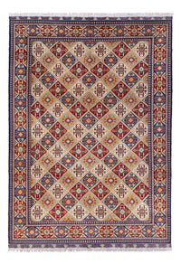 Afghansk tæppe - 355 x 250 cm - lys beige
