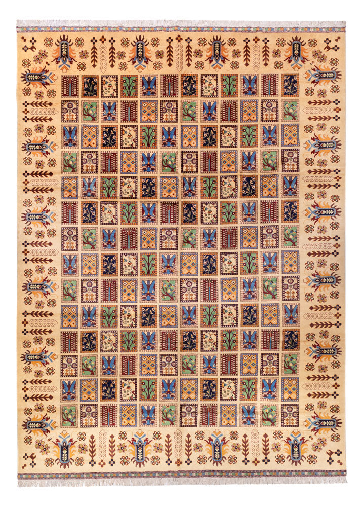 Afghansk tæppe - 400 x 295 cm - beige