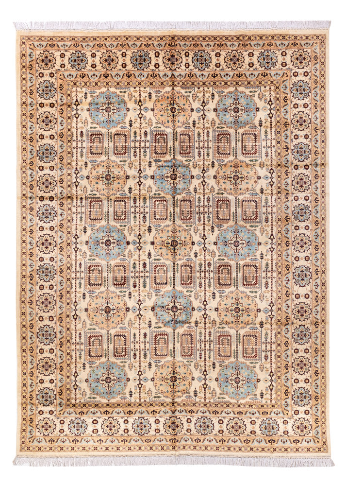 Afghansk tæppe - 346 x 245 cm - lys beige