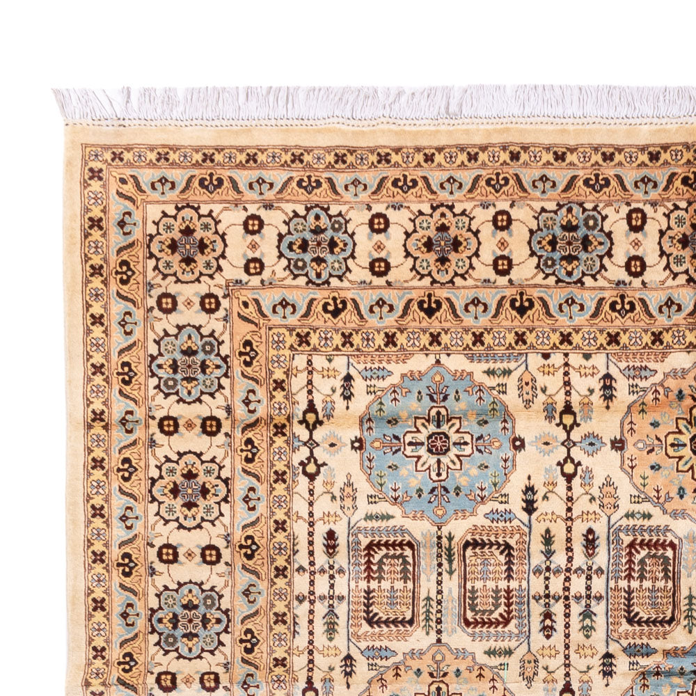 Afghansk tæppe - 346 x 245 cm - lys beige