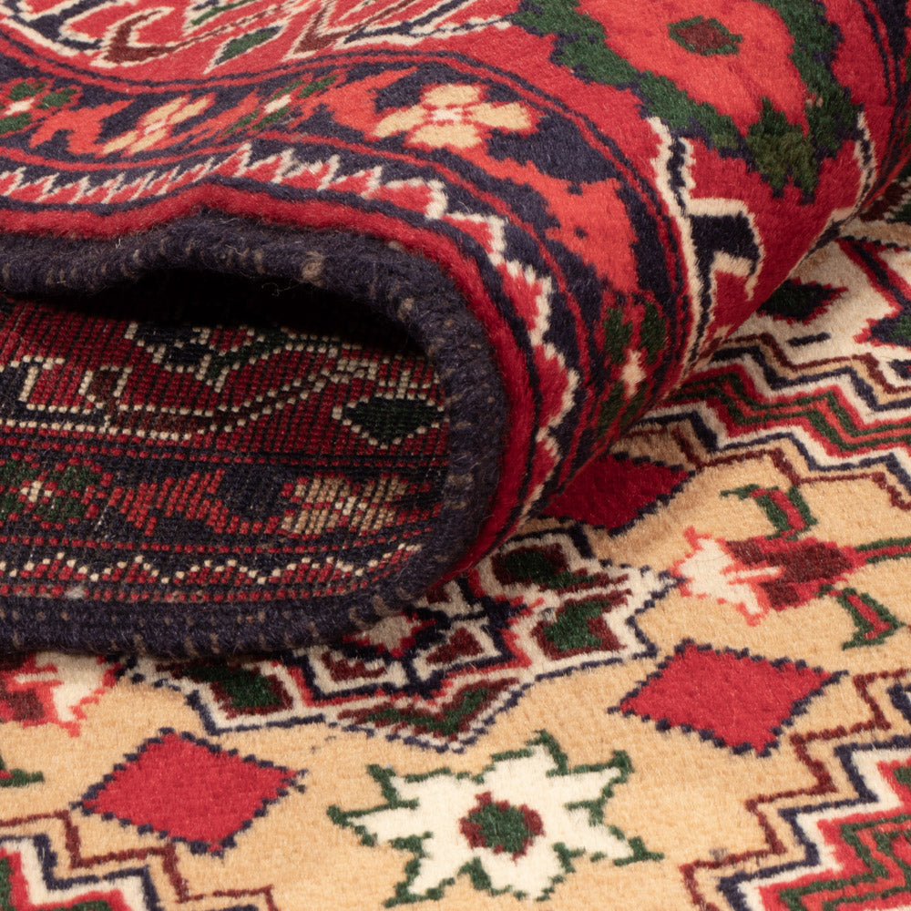 Afghansk tæppe - 198 x 152 cm - flerfarvet