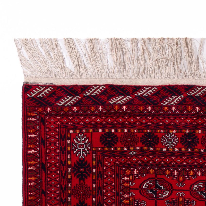 Afghansk tæppe - Bukhara - 209 x 132 cm - mørkerød