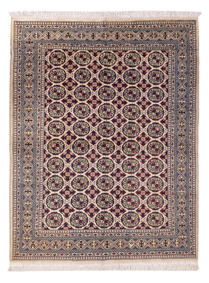 Afghansk tæppe - 194 x 151 cm - lysegrå