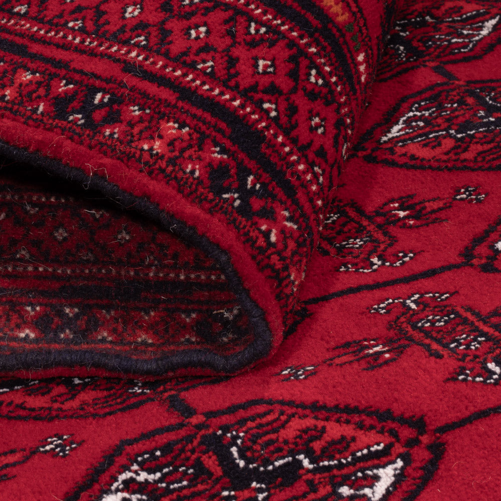 Afghansk tæppe - Bukhara - 194 x 133 cm - mørkerød