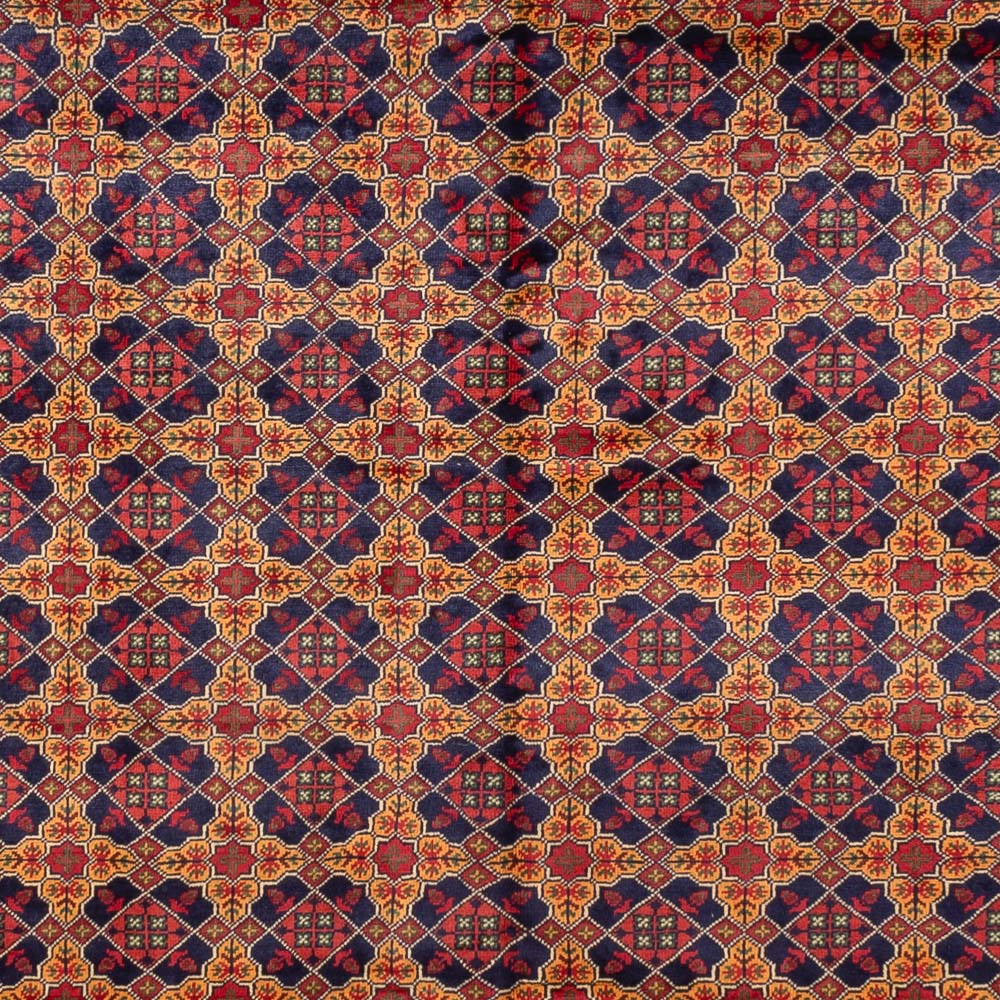 Afghansk tæppe - 388 x 286 cm - mørk beige