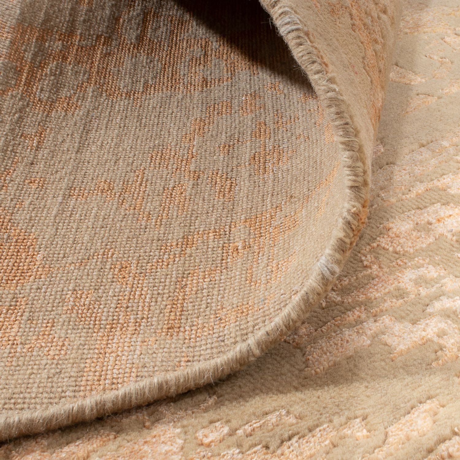 Designer tæppe firkantet  - 249 x 247 cm - beige