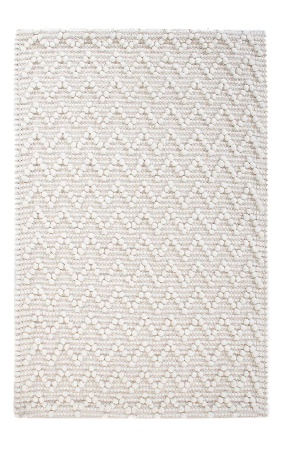 Uldtæppe - 94 x 62 cm - lysegrå