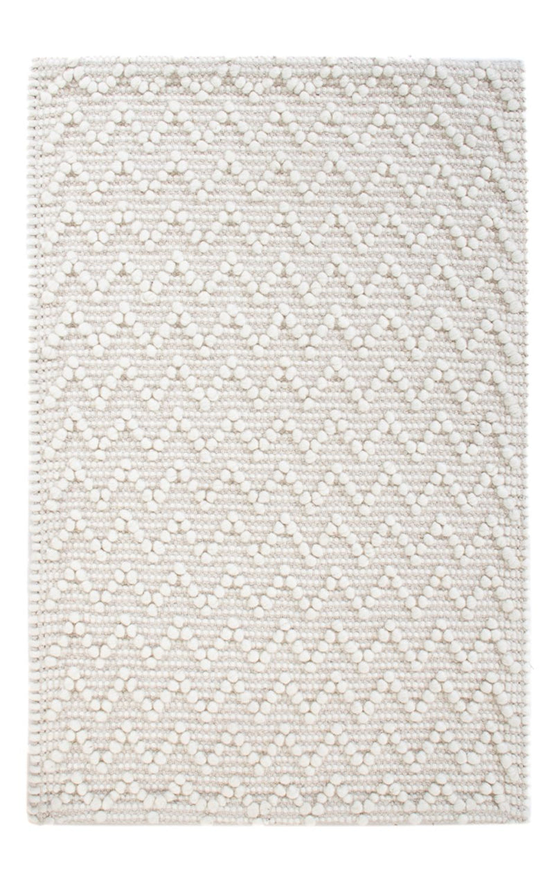Uldtæppe - 94 x 62 cm - lysegrå