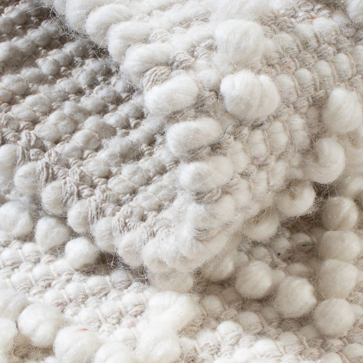 Uldtæppe - 94 x 62 cm - lysegrå