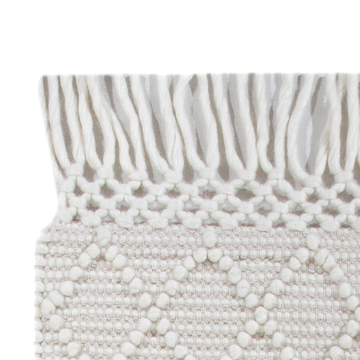 Uldtæppe - 93 x 60 cm - lysegrå