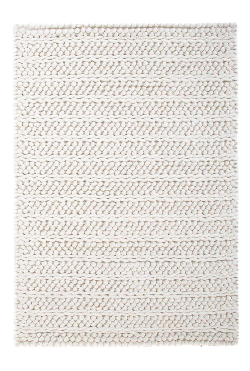 Uldtæppe - 95 x 63 cm - lysegrå