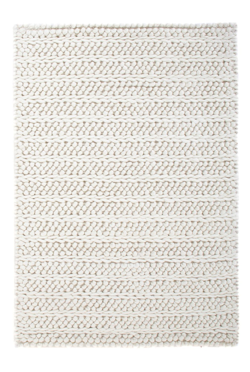 Uldtæppe - 95 x 63 cm - lysegrå