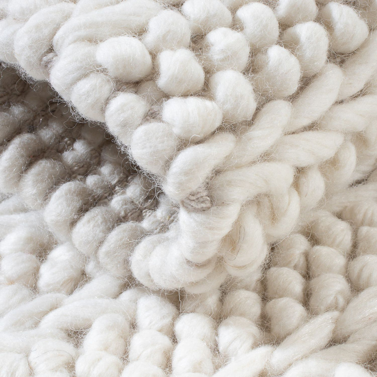 Uldtæppe - 95 x 63 cm - lysegrå