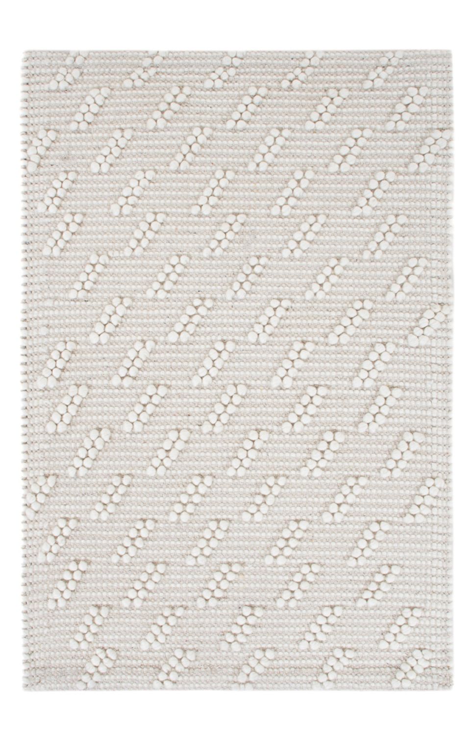Uldtæppe - 95 x 63 cm - lysegrå