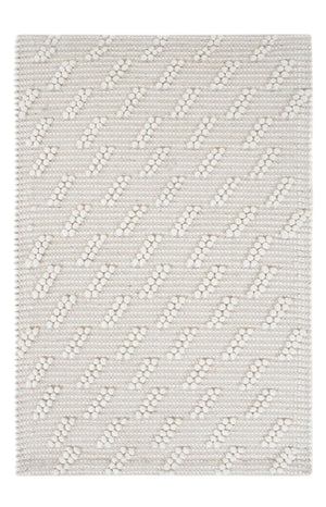 Uldtæppe - 95 x 63 cm - lysegrå