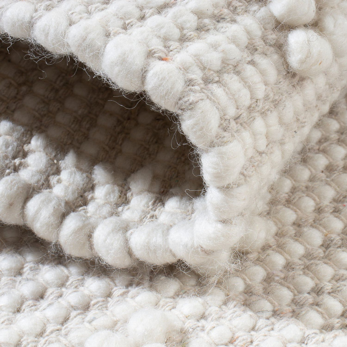 Uldtæppe - 95 x 63 cm - lysegrå