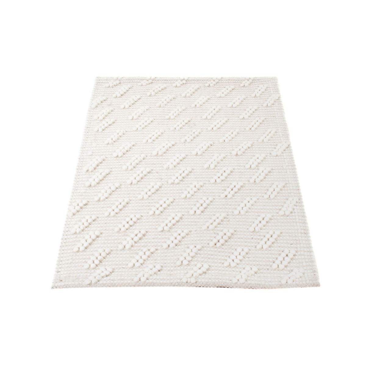 Uldtæppe - 95 x 63 cm - lysegrå