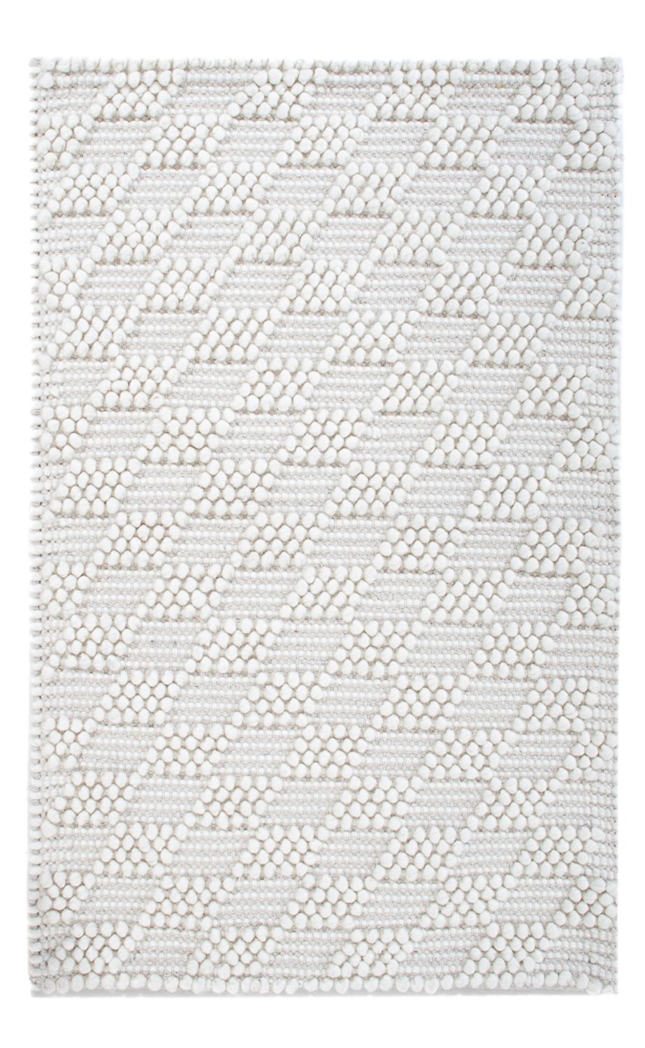 Uldtæppe - 94 x 60 cm - lysegrå