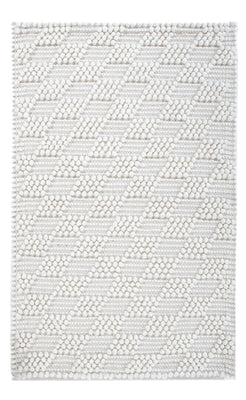 Uldtæppe - 94 x 60 cm - lysegrå