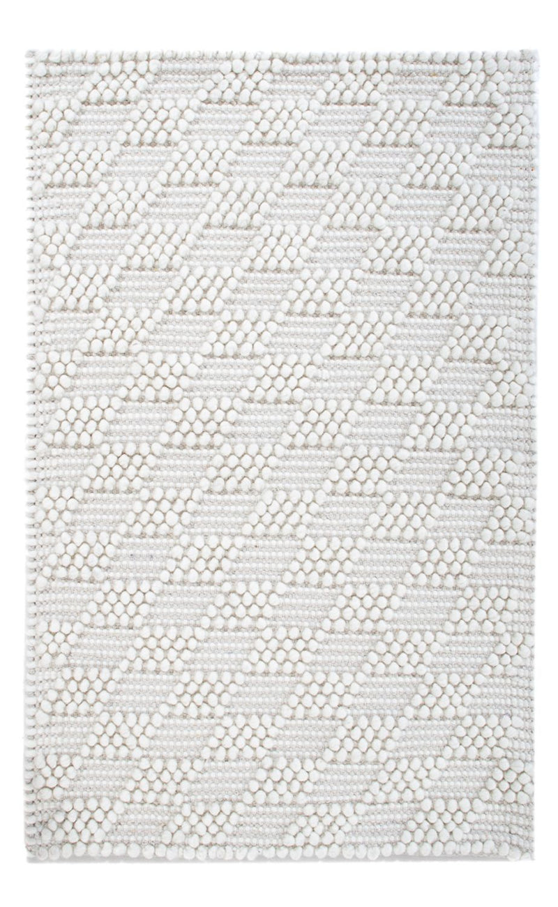 Uldtæppe - 94 x 60 cm - lysegrå