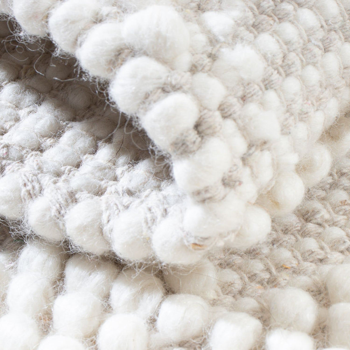 Uldtæppe - 94 x 60 cm - lysegrå