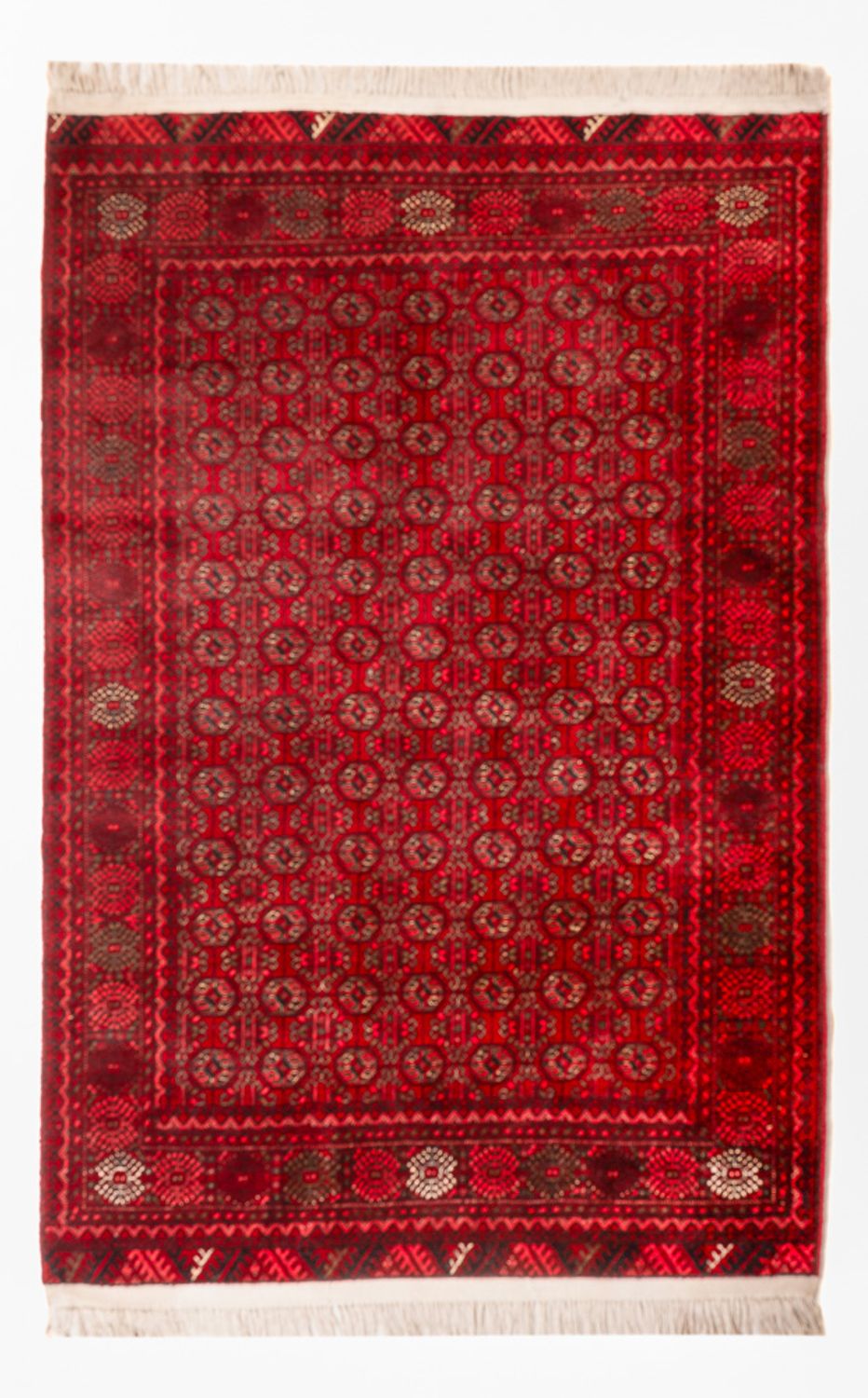 Afghansk tæppe - Bukhara - 200 x 125 cm - rød