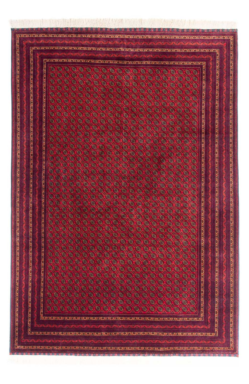 Afghansk tæppe - 294 x 194 cm - rød