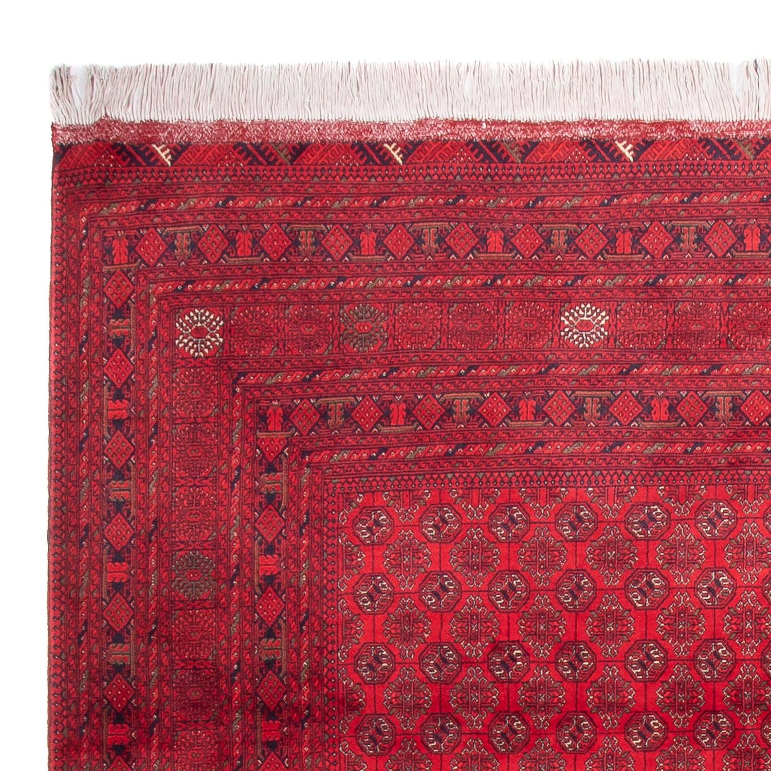 Afghansk tæppe - 343 x 248 cm - rød