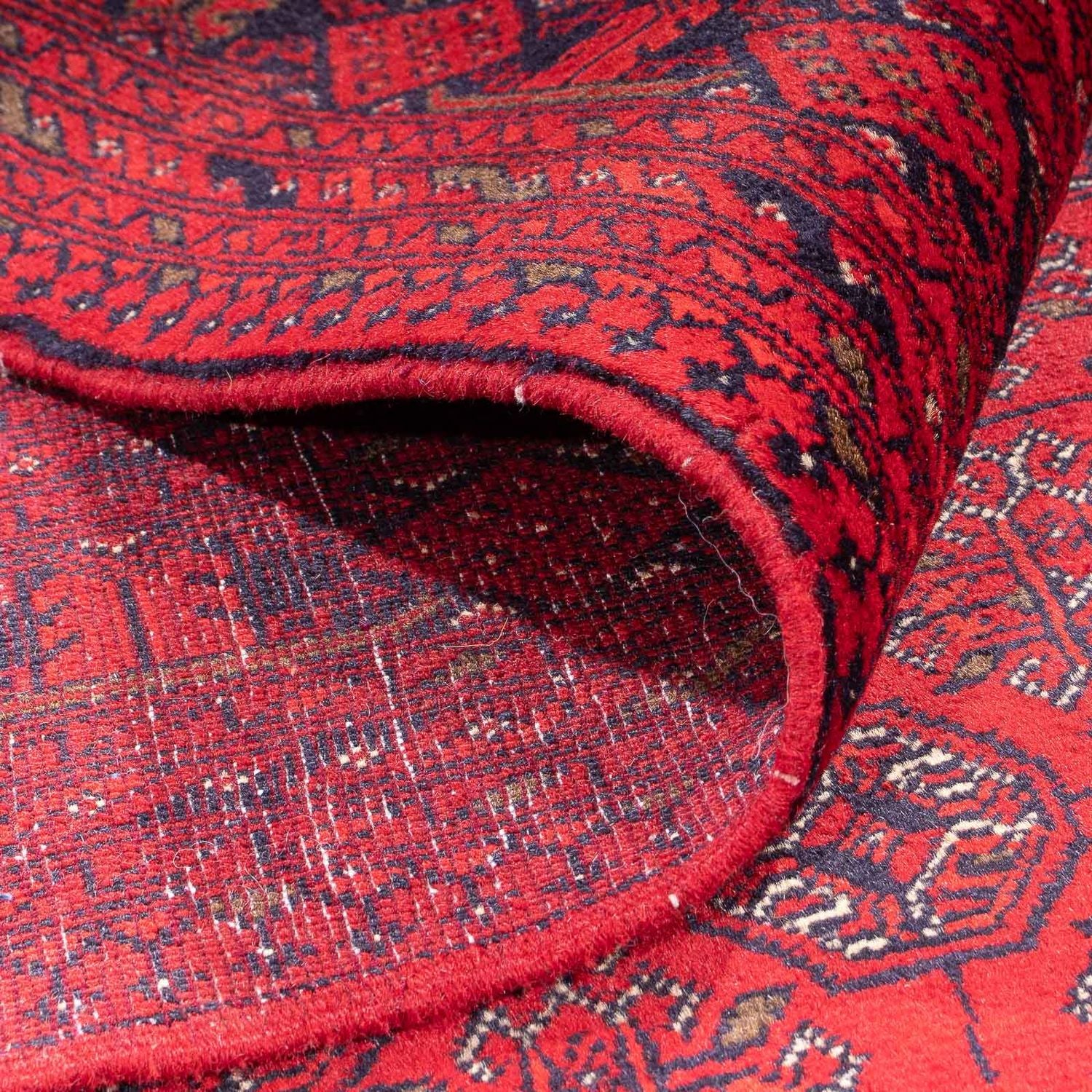 Afghansk tæppe - 343 x 248 cm - rød