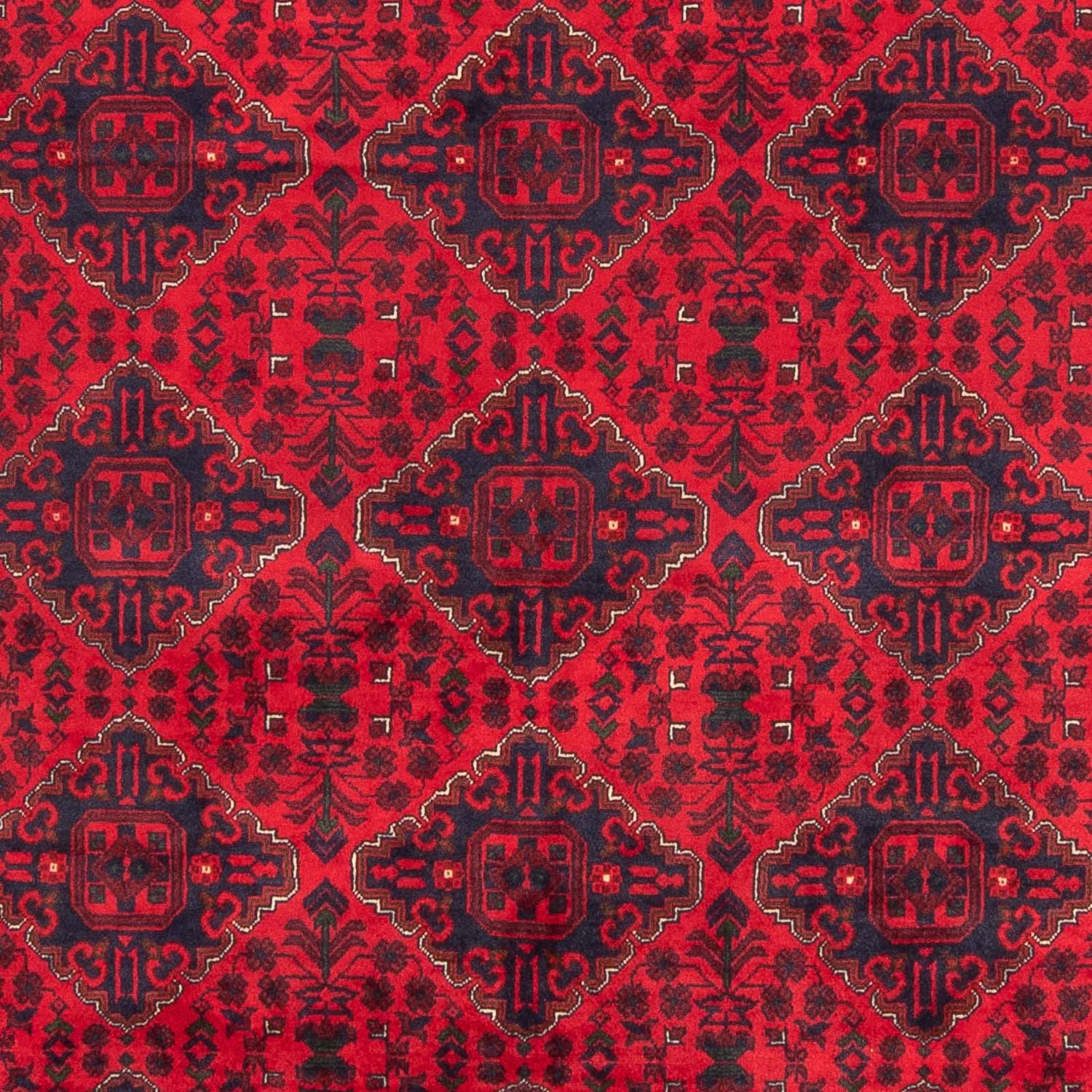 Afghansk tæppe - 285 x 198 cm - rød