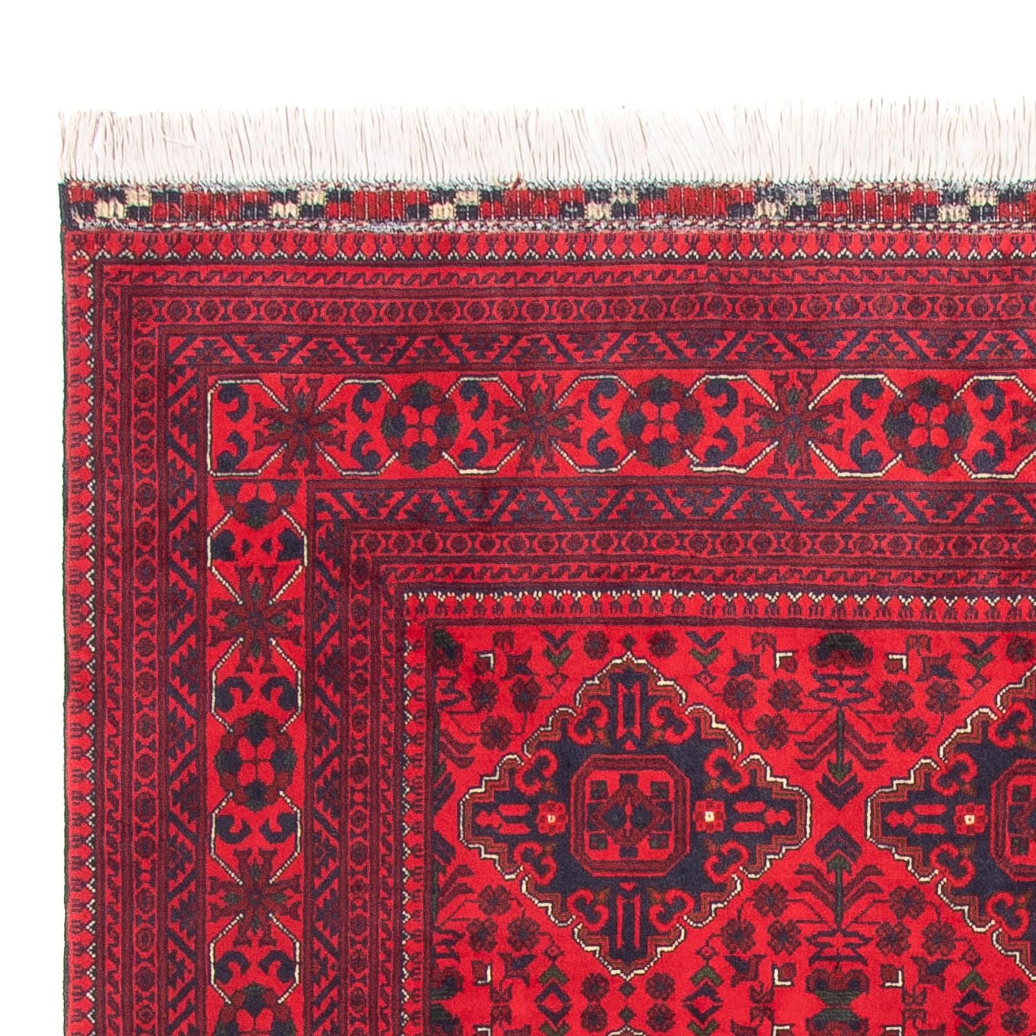 Afghansk tæppe - 285 x 198 cm - rød