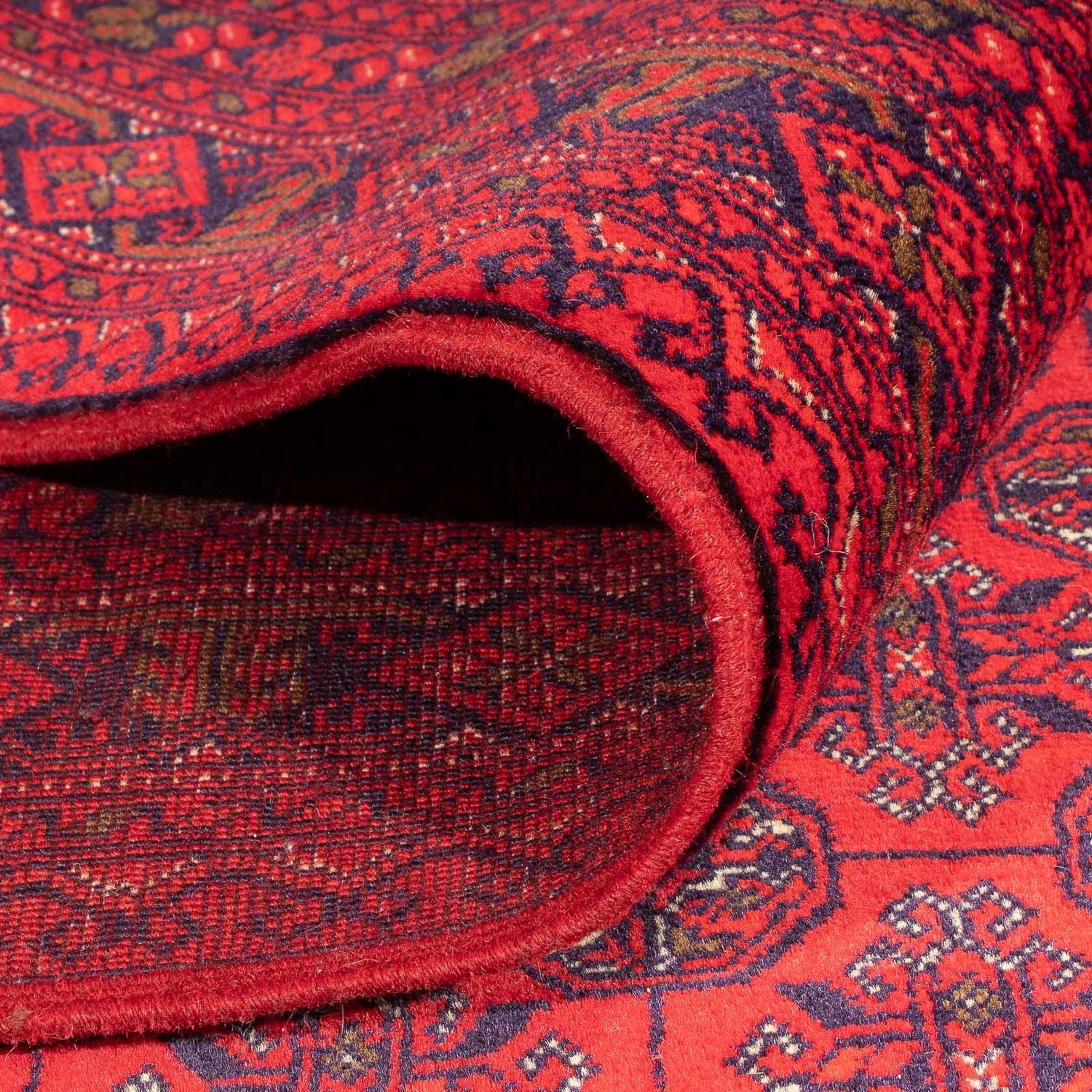 Afghansk tæppe - 289 x 200 cm - rød