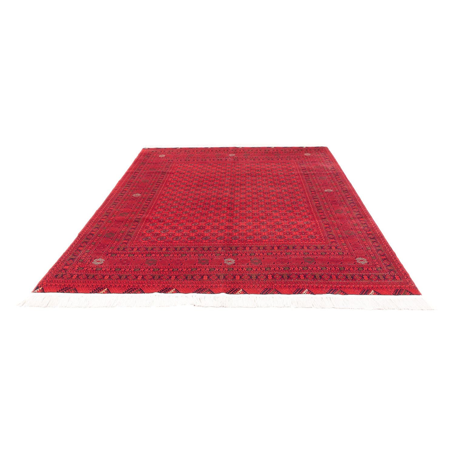 Afghansk tæppe - 289 x 200 cm - rød