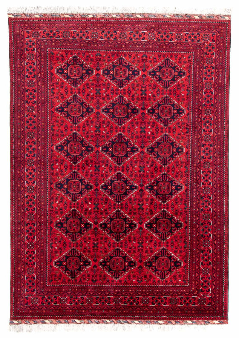 Afghansk tæppe - 298 x 198 cm - rød