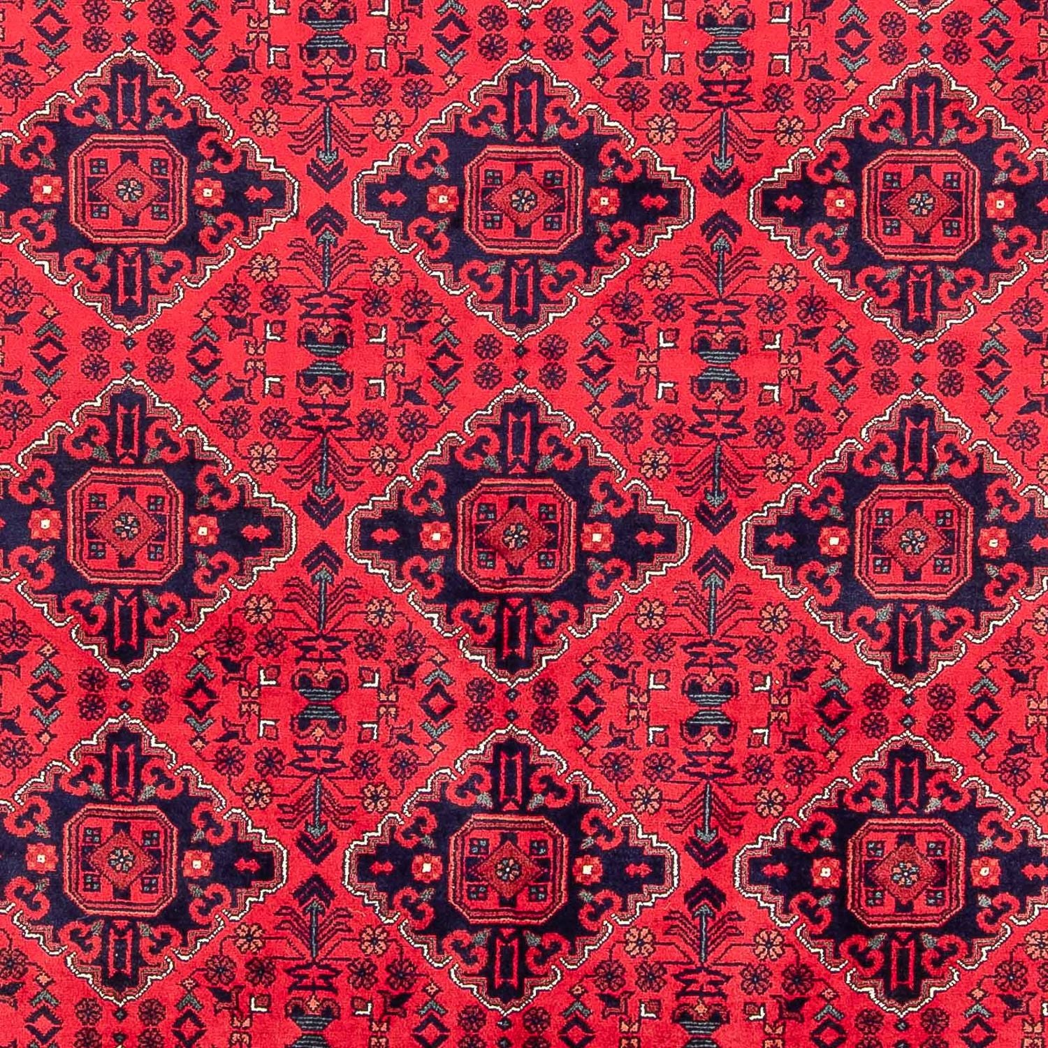 Afghansk tæppe - 298 x 198 cm - rød