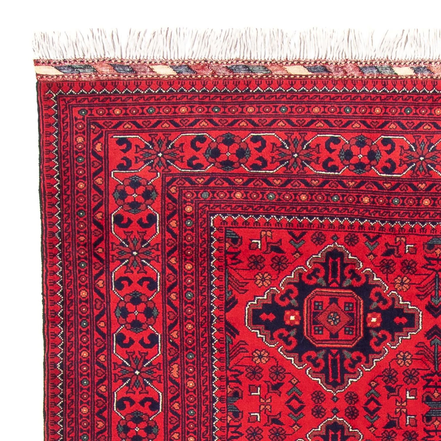 Afghansk tæppe - 298 x 198 cm - rød