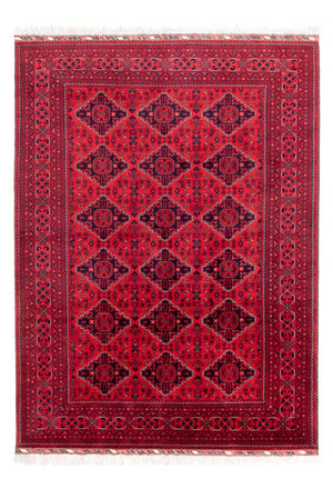 Afghansk tæppe - 293 x 196 cm - rød