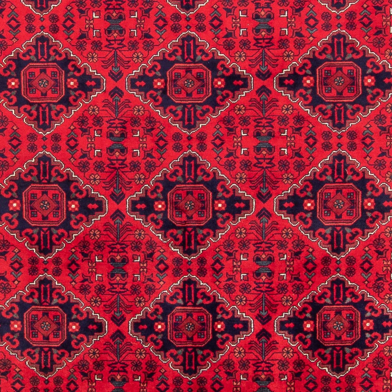 Afghansk tæppe - 293 x 196 cm - rød