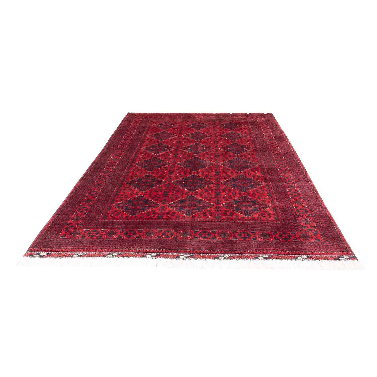 Afghansk tæppe - 293 x 196 cm - rød